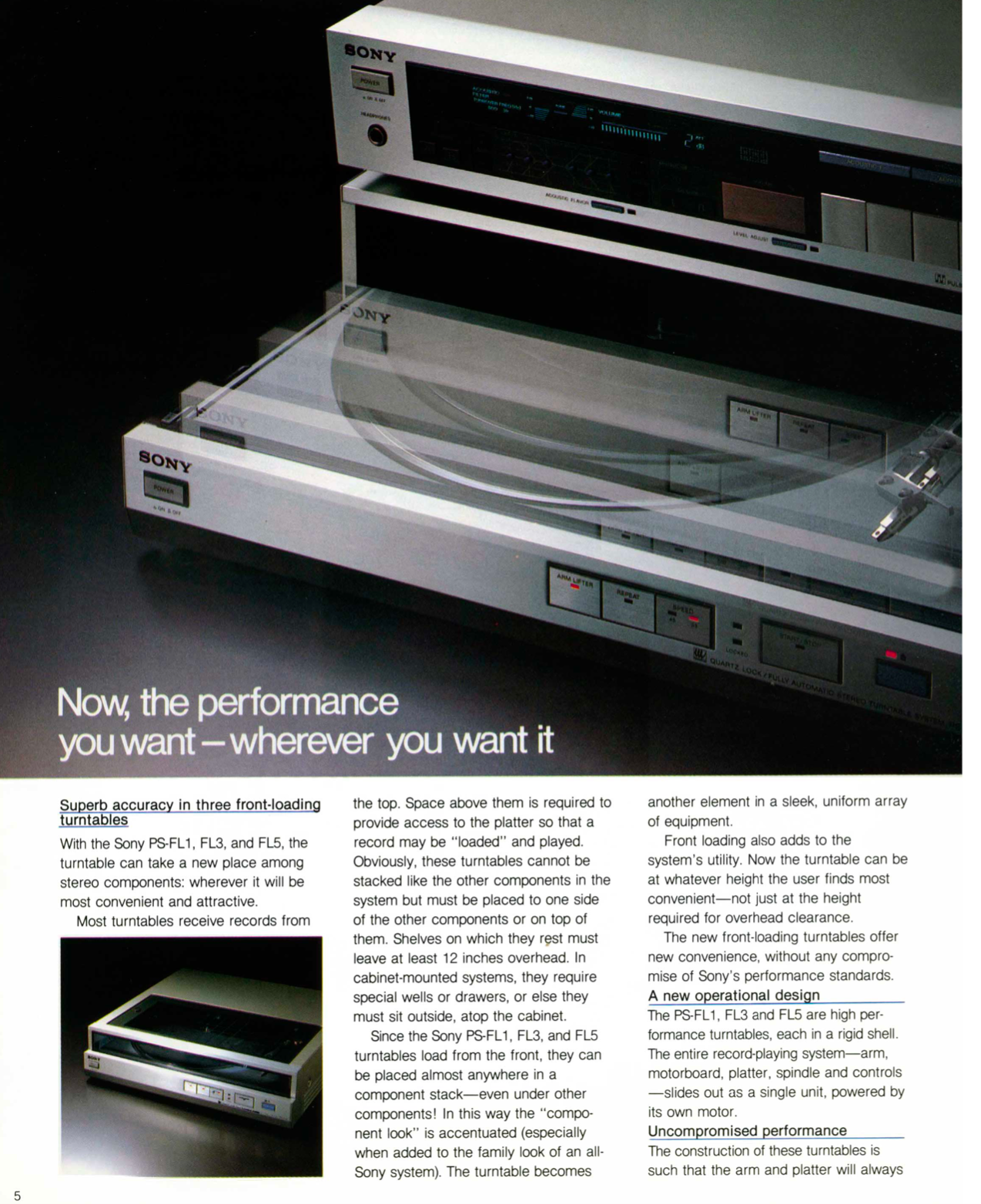 Sony Turntables LX FL 1980s Audio Brochure (PDF) (E-BOOK)